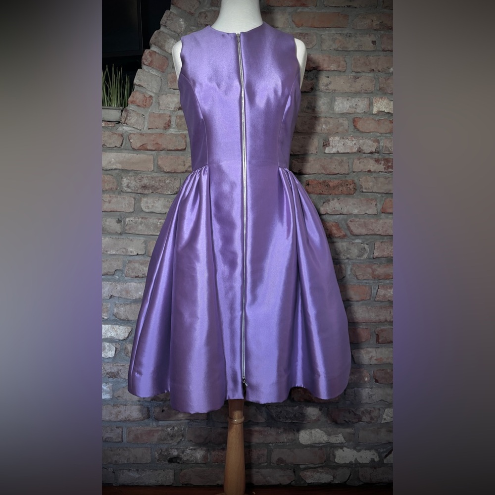 Unique Wayne Clark Silk/Wool Special Occasion Lavender Women's Dress